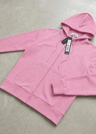 Худі stone island рожеве на блискавці