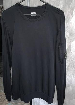 Лонгслив c.p. company pocket sleeve lens sweatshirt с линзой