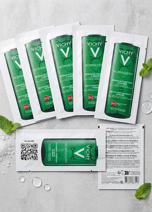 Очищувальний гель для обличчя та тіла vichy normaderm intensive purifying cleanser (саше)  
​набір 7мл