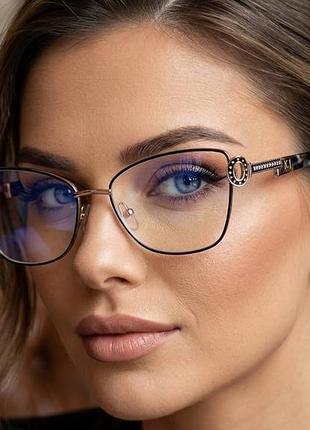 Жіночі комп'ютерні окуляри katrin jones kj3125 c1 blue light blocker, металева оправа з флексами