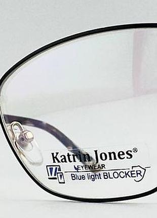 Женские компьютерные очки katrin jones kj3125 c1 blue light blocker, металлическая оправа с флексами