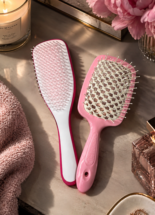 Набор расчёсок janeke superbrush plus hollow comb + tangle teezer wet detangle