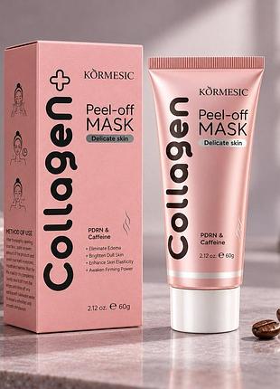 Колагенова маска-плівка для обличчя kormesic peel-off mask з pdrn та кофеїном, 60 г