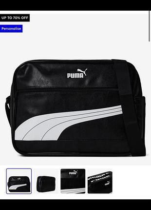 Спортивна сумка puma прямокутна чорна 40х28х12 см