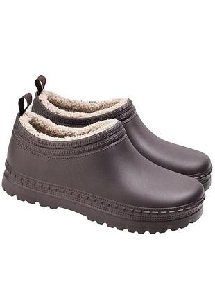 Капці crocs коричневі з хутром розмір 37-41, крокси , галоші, калоші