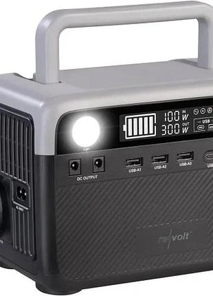 Зарядна станція revolt powerstation solar-generator 230wh, 230 v, 300 w (zx-3735-675) нова!