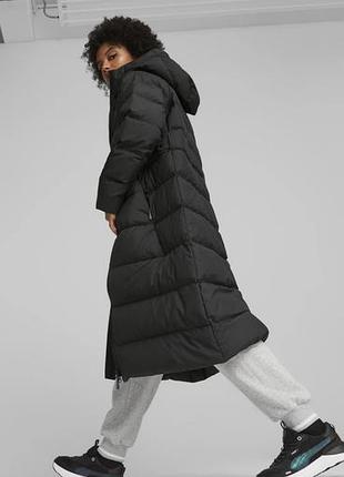 Пуховик puma long hooded down coat 4