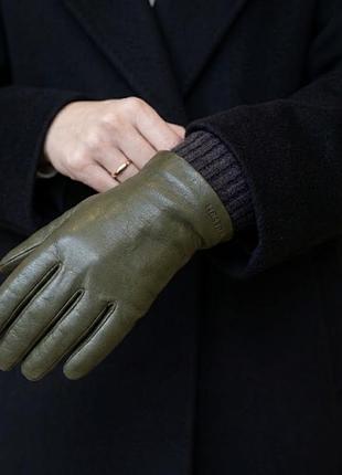 Шкіряні теплі рукавички