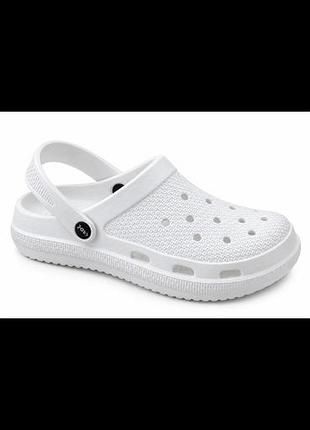 Шльопанці crocs білі крокси