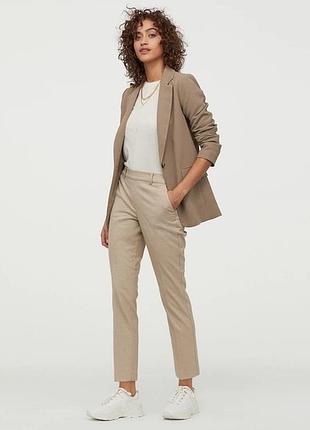 Бежеві брюки на резинці 34 розмір xs h&m