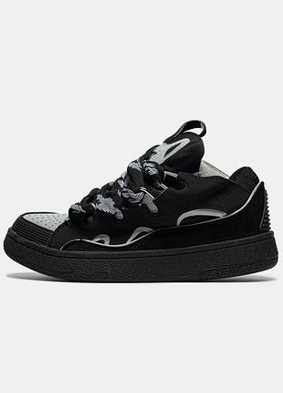 Жіночі lanvin curb sneakers black grey🖤