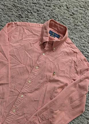Рубашка ralph lauren, stretch oxford, slim fit, size m, состояние идеальное, плечи 45 подмышки 53 рукав 62 длина 75