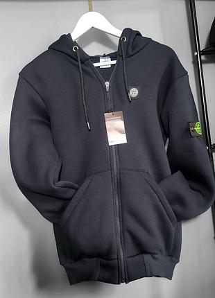 Новинка 😝  в цвете
зимова ❄️ качественная 
❄️мужская зимняя кофта stone island темно-синяя