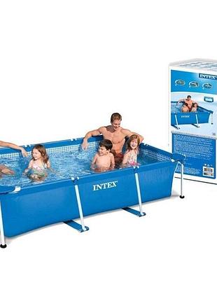 Каркасный бассейн с жесткими стенками (260х160см) intex, каркасный большой бассейн, каркасный бассейн, pys