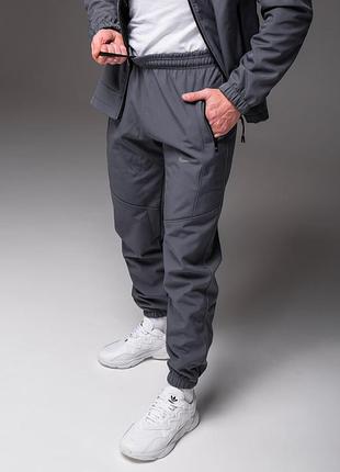 Мужской утепленный костюм softshell серый 5