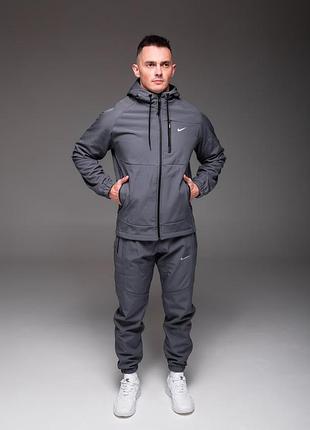 Мужской утепленный костюм softshell серый 7