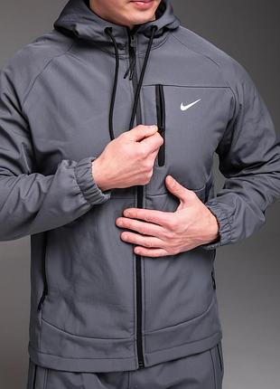 Мужской утепленный костюм softshell серый 8