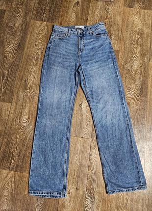 Джинси жіночі denim co. прямі синьо-блакитні з високою посадкою
