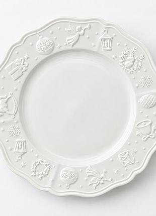 Набір тарілок white christmas 26 см 6 шт 14016-009 порцеляна