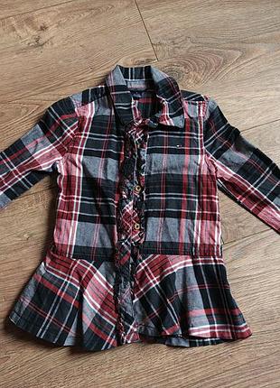 Дитяча бавовняна сорочка для дівчинки tommy hilfiger р.5