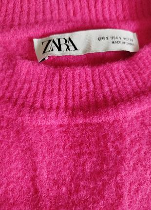 Светр жіночий zara малиновий короткий розмір s