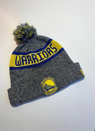 Шапка з бубоном  warriors  new era