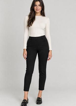 Штани жіночі zara чорні завужені трикотажні штани хл