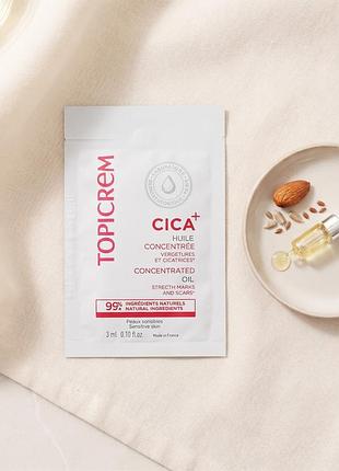 Topicrem cica+ концентрированное масло от растяжек и шрамов (саше), 3 мл
​