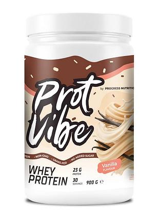 Протеїн для росту м'язів і схуднення progress nutrition prot vibe whey protein 900 г ваніль
