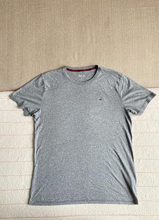 Футболка hollister,сіра,розмір м