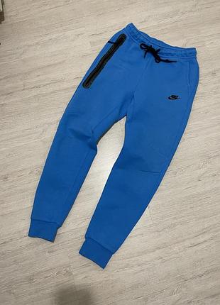 Спортивні штани nike tech fleece сині джогери