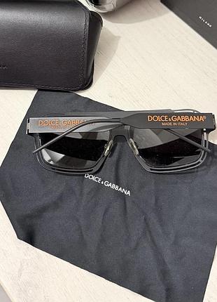 Сонцезахисні окуляри чоловічі dolce & gabbana квадратні чорні