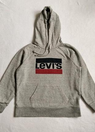 Оригінальне худі levi's сіре з логотипом