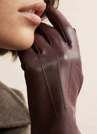 Класичні жіночі шкіряні рукавички m&s collection