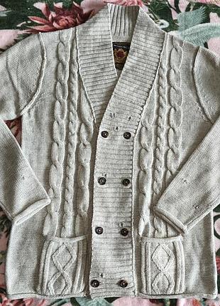Кофта свитер alcott&amp;co xxl мужской серый с декоративными дырками новый