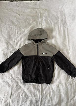 Вітровка дитяча ellesse сіро-чорна з капюшоном