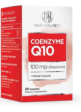 Дієтична добавка коензим q10 naturalnest 30 желатинових капсул