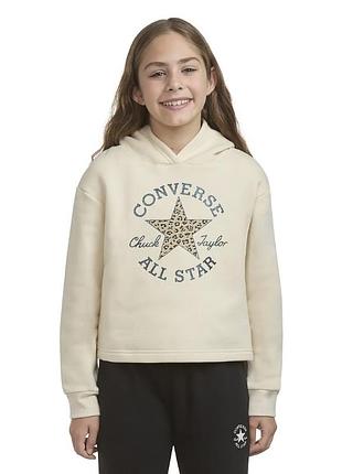 Худи детское для девочки утепленное converse classic 4cg167 155-159 см (13-15 лет) бежевое 4