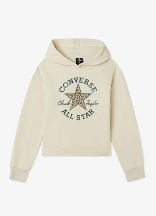 Худі дитяче для дівчинки утеплене converse classic 4cg167 155-159 см  (13-15 років) бежеве