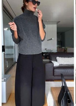 Штани-балони брюки-бочки (barrel pants)широкі штани на резинці струящі / плинні штани (flowing trousers) класичний базовий дроп zara