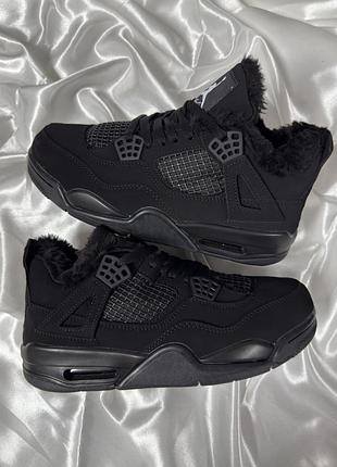 Nike air jordan 4 retro black cat winter fur ❄️