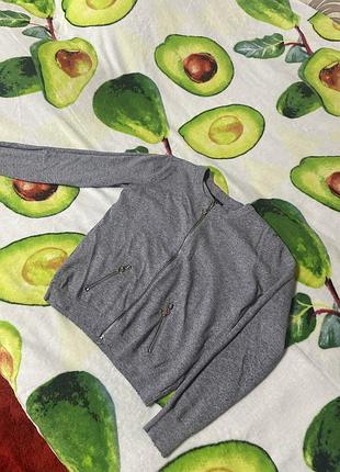 Жіноча кофта на блискавці сіра
