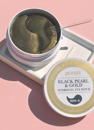 Гидрогелевые патчи petitfee black pearl &amp; goldhydrogel eye patch. корея
