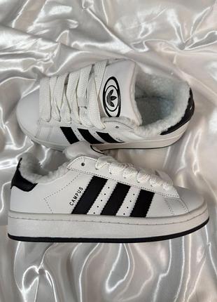 Adidas campus white black winter fur❄️ 2