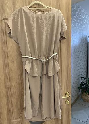 Жіночий костюм віскоза бежевий l/xl