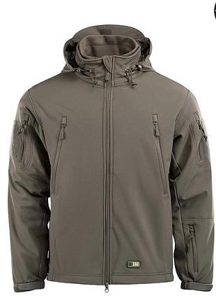 Чоловіча тактична куртка m-tac soft shell з флісовою підстібкою оливкова 3xl