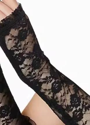 Ажурная маска и перчатки митенки 5