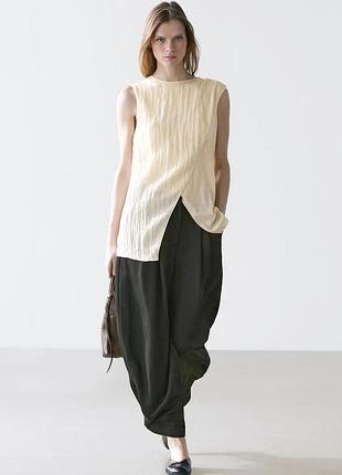 Massimo dutti s блуза без рукавов майка бежевая