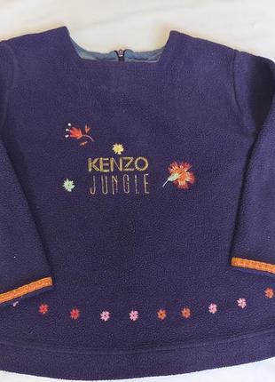 Детский флисовый свитер kenzo jungle