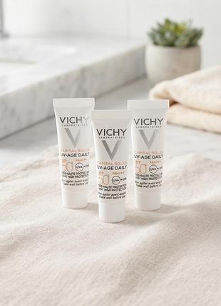 Солнцезащитный флюид для лица vichy capital soleil uv-age daily spf 50+ 3мл